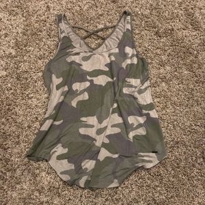 Hollister Camouflage Strappy Tank Top Size Medium